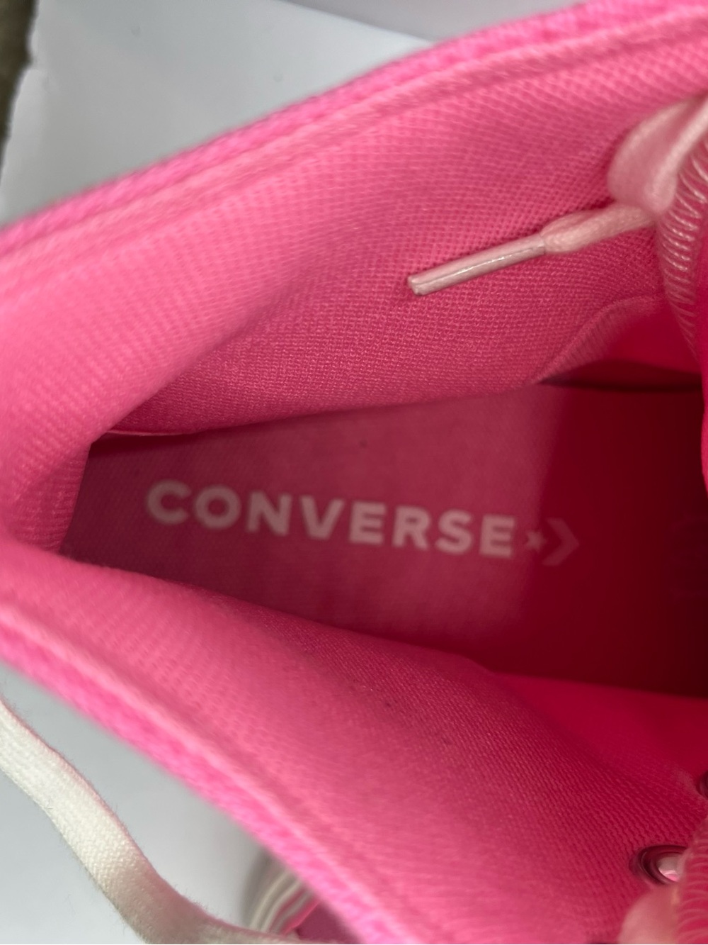 Converse Chuck Taylor Lift Platform Retro Varsity “Oops” Pink Canvas Sneaker - Picture 7 of 8